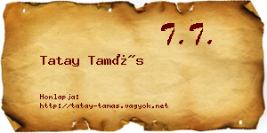 Tatay Tamás névjegykártya