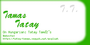 tamas tatay business card